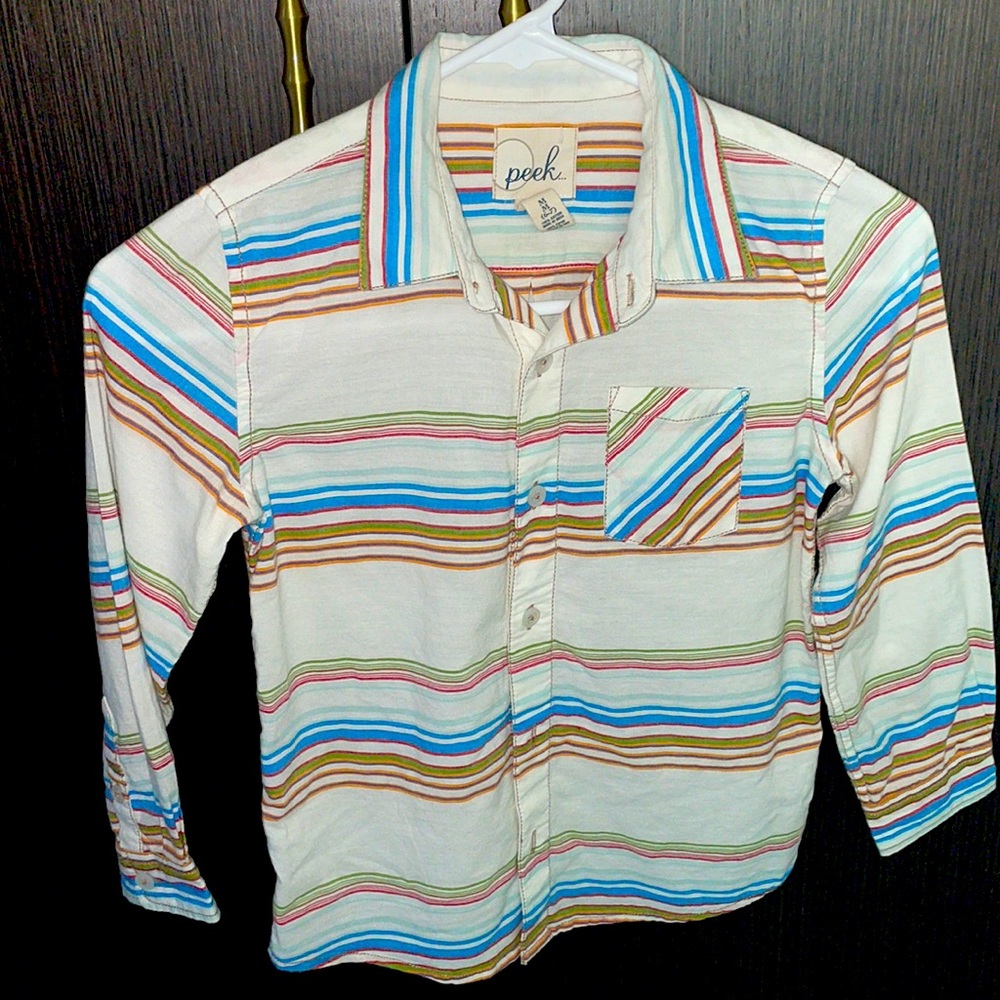 Peek Casual Collar & Button Down Long Sleeve size M